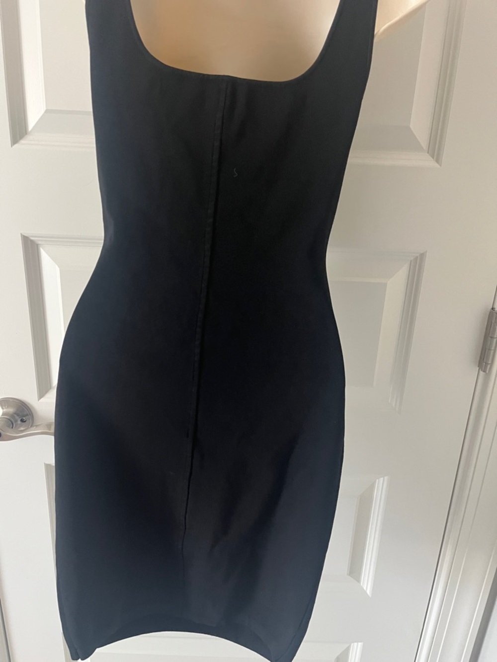 Zara Black Mini Dress with Square Neck - Picture 10 of 11
